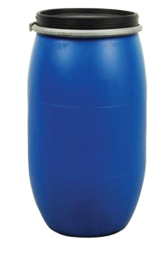 Open top plastic drums 125L